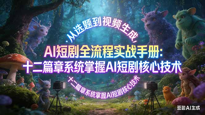 AI 短剧全流程实战手册：从选题到视频生成，十二篇章系统掌握 AI 短剧核心技术-夜猫资源俱乐部