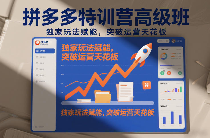 拼多多特训营高阶班，独家玩法赋能，突破运营天花板(更新26年3月13日)-夜猫资源俱乐部
