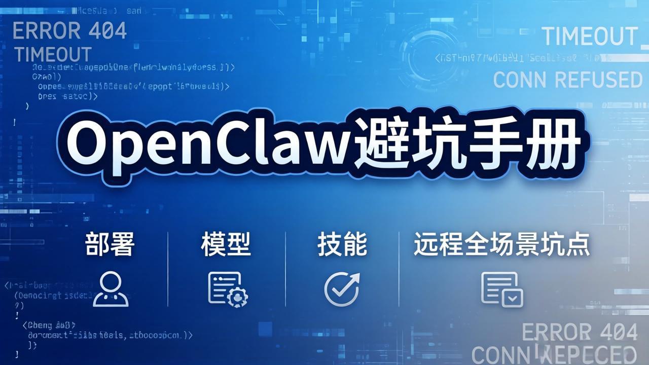 OpenClaw避坑手册：部署+模型+技能+远程全场景坑点，一次性给你说全，少走弯路-夜猫资源俱乐部