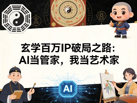 玄学百万IP破局之路：AI当管家，我当艺术家-夜猫资源俱乐部