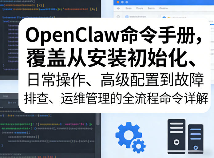OpenClaw命令手册，覆盖从安装初始化、日常操作、高级配置到故障排查、运维管理的全流程命令详解-夜猫资源俱乐部
