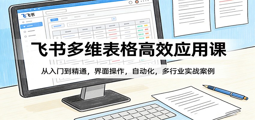 飞书多维表格高效应用课:从入门到精通,界面操作,自动化,多行业实战案例-夜猫资源俱乐部
