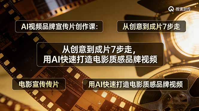 AI视频品牌宣传片创作课：从创意到成片7步走，用AI快速打造电影质感品牌视频-夜猫资源俱乐部