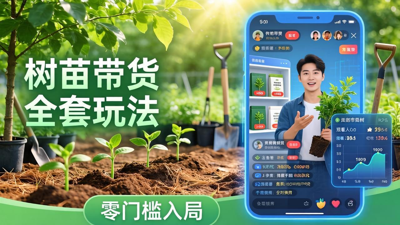 视频号AI树苗带货全套玩法：零门槛入局，掌握豆包、千问等AI工具制作树苗视频的全套流程-夜猫资源俱乐部