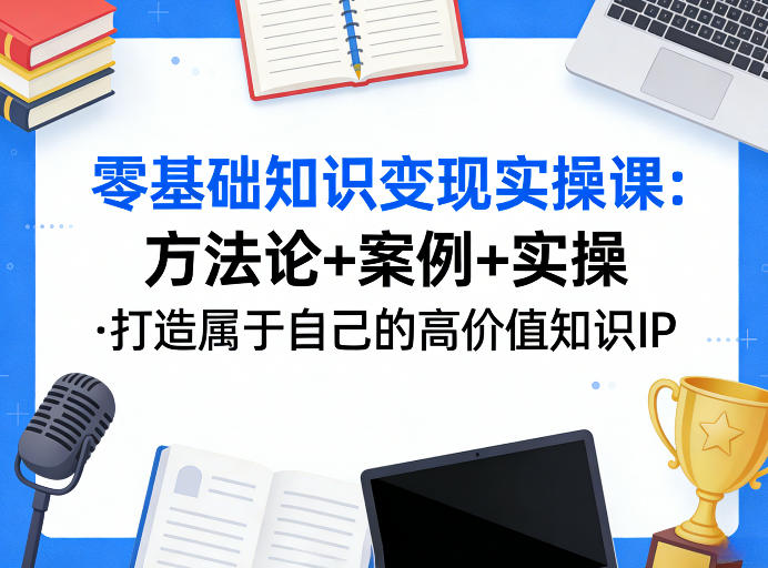 零基础知识变现实操课，方法论+案例+实操，打造属于自己的高价值知识IP-夜猫资源俱乐部