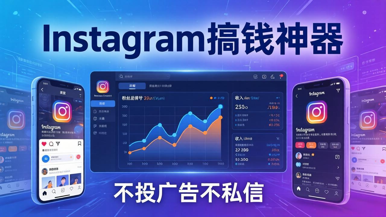 Instagram搞钱神器：月涨6万粉+月入5万刀，不投广告不私信，靠算法+低价产品-夜猫资源俱乐部
