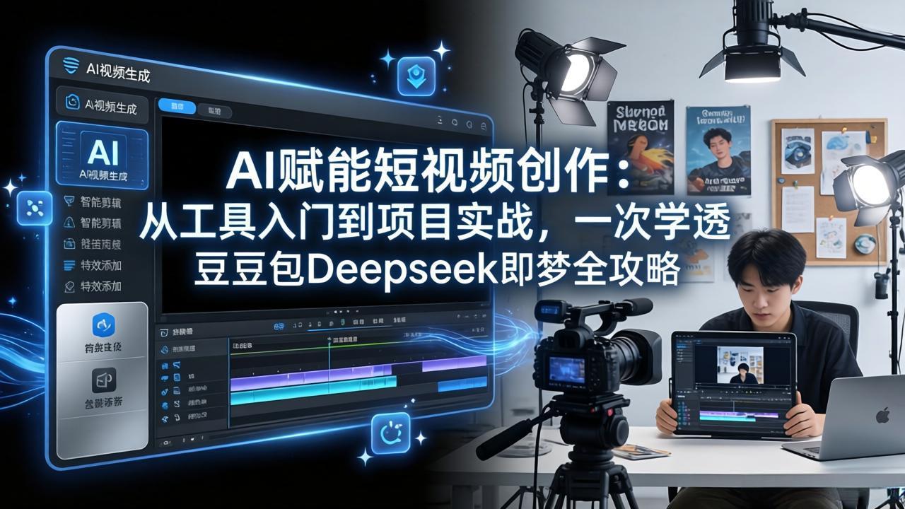 AI赋能短视频创作：从工具入门到项目实战，一次学透豆包Deepseek即梦全攻略-夜猫资源俱乐部