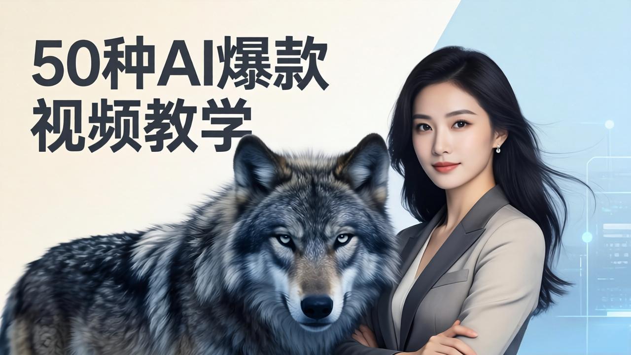 50种AI爆款视频教学：影视级古诗词+治愈萌宠+山海经蛟龙，高阶宝典商业落地-夜猫资源俱乐部