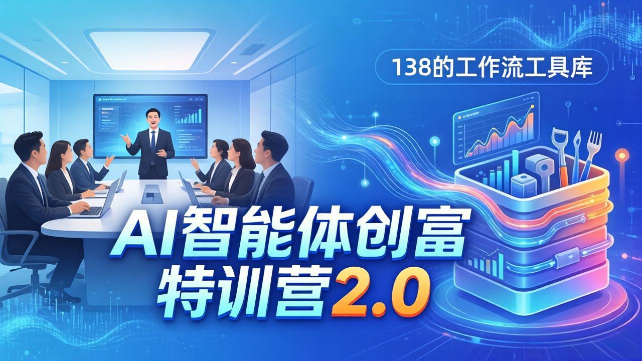 AI智能体创富训练营2.0：3天闭门直播+视频课+工具库，从0到1搭建智能体附138个工作流-夜猫资源俱乐部
