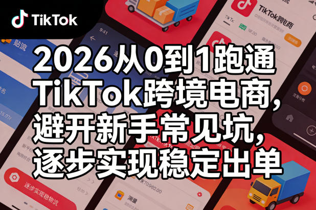 2026从0到1跑通TikTok跨境电商，避开新手常见坑，逐步实现稳定出单-夜猫资源俱乐部