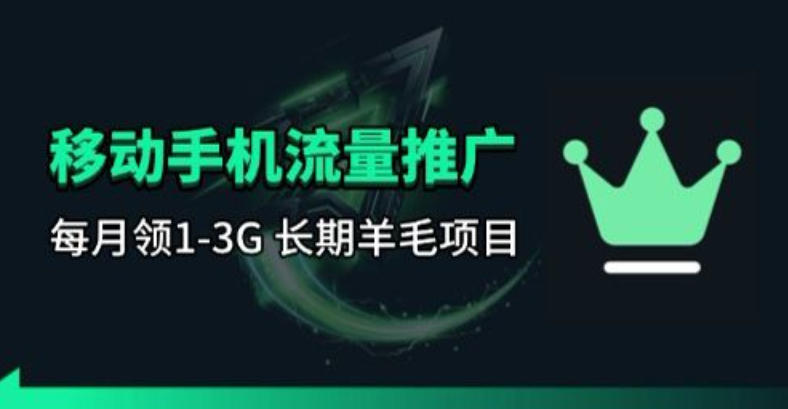 手机流量领取推广_每月一轮，刚需类的长期项目-夜猫资源俱乐部