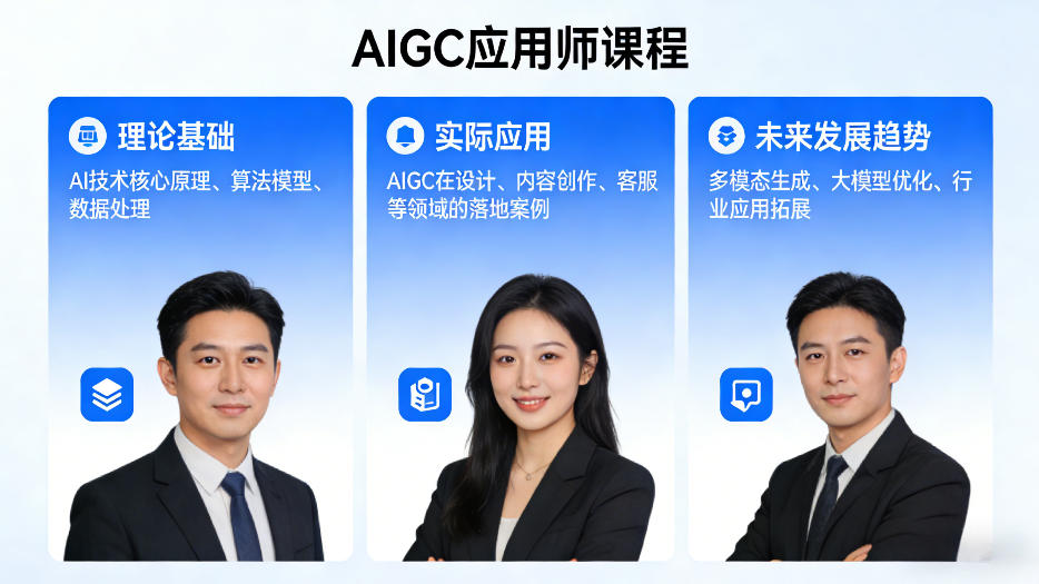 AIGC应用师课程，覆盖了AI技术的理论基础、实际应用、以及未来发展趋势-夜猫资源俱乐部