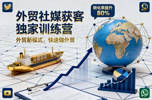 外贸社媒获客独家训练营，外贸新模式，快速做外贸(更新26年3月)-夜猫资源俱乐部