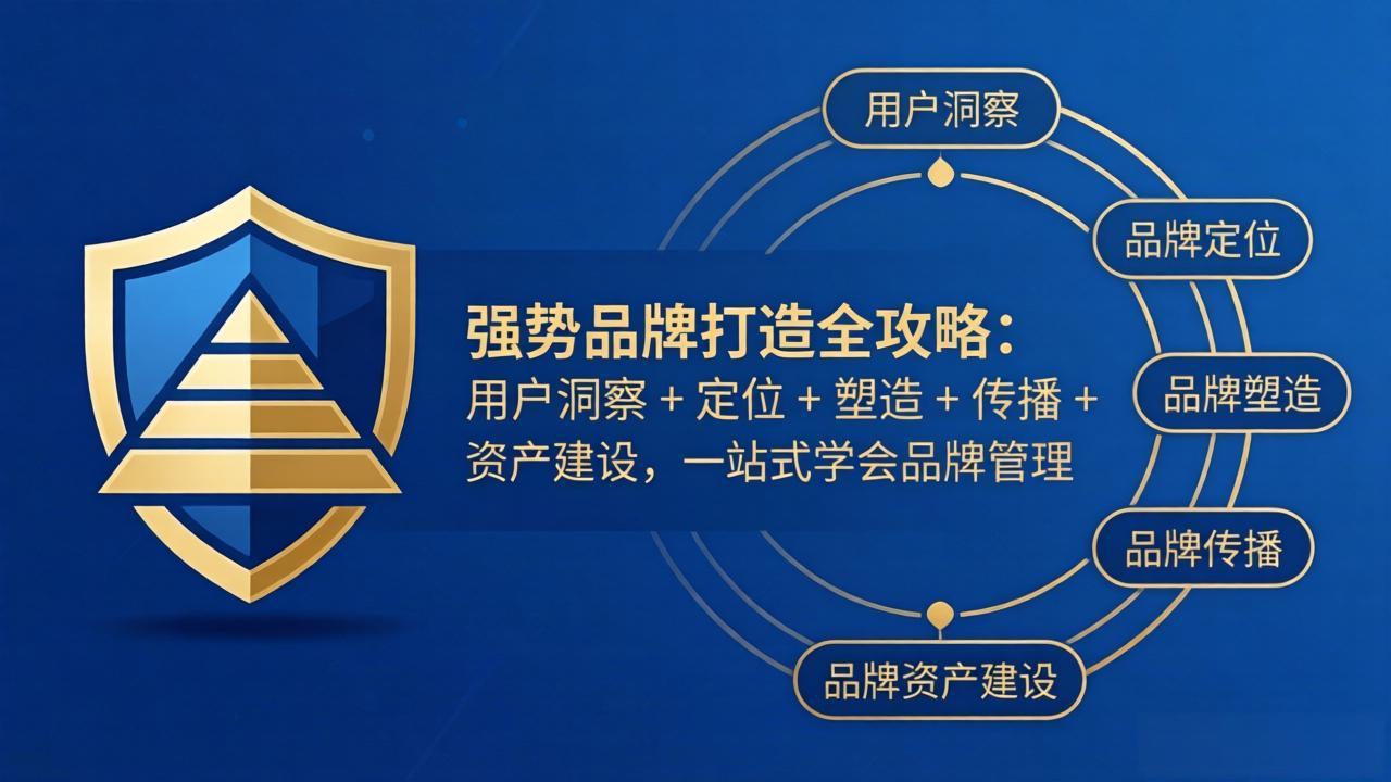 强势品牌打造全攻略：用户洞察 + 定位 + 塑造 + 传播 + 资产建设，一站式学会品牌管理-夜猫资源俱乐部