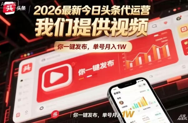 今日头条躺賺模式，你9我1，操作简单，一键发布，单机日入数百，长期合作【揭秘】-夜猫资源俱乐部
