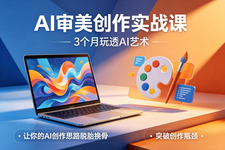AI审美创作实战课，3个月玩透AI艺术，让你的AI创作思路脱胎换骨，突破创作瓶颈-夜猫资源俱乐部